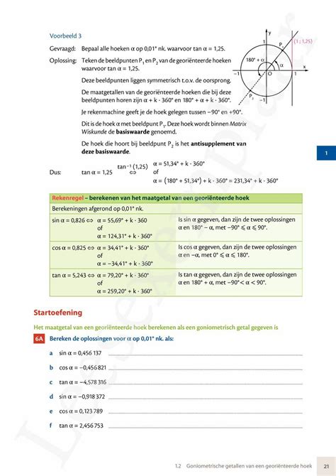 Matrix Wiskunde 5 6 Goniometrie Vectoren Ruimtemeetkunde Dubbele