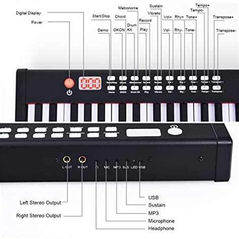 Costzon Bx Ii Key Portable Touch Sensitive Digital Piano Upgraded