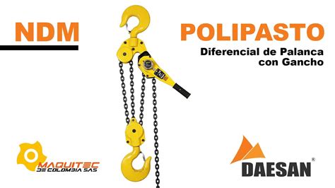 Polipasto Diferencial De Palanca Con Gancho NDM 0 8 A 6 0 Ton DAESAN