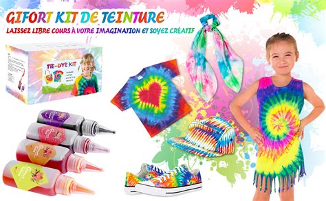 Gifort Tie Dye Kit Pi Ces Teinture Textile Diy Graffiti Batik Dye