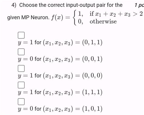 4 Choose The Correct Input Output Pair For StudyX