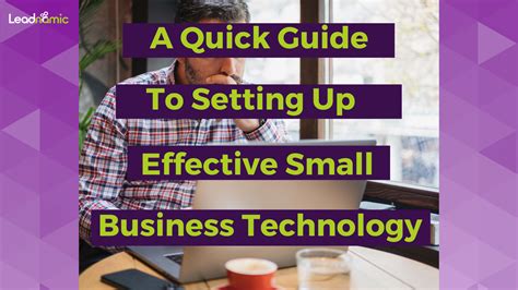 A Quick Guide To Setting Up Effective Small Business Technology