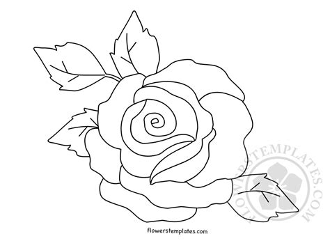 Rose Flower Template Printable3 Flowers Templates