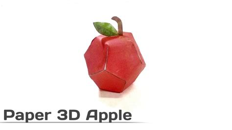 How To Make Origami Paper 3d Apple 🍎 Very Easy To Make Youtube