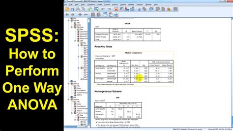 How To Perform One Way Anova Youtube