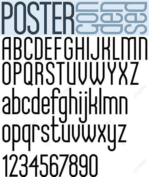 Poster Black Regular Condensed Font And Numbers Letter Action Odd