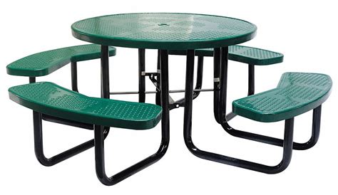 Perforated Metal, Thermoplastic Coated, Picnic Table - 4HUV4|4HUV4 ...