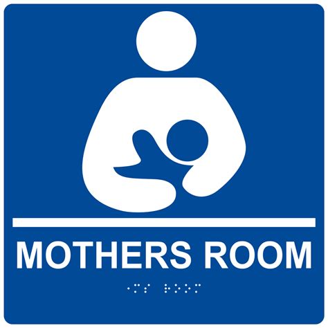 ADA Mothers Room Braille Sign RRE 930 99 WHTonBLU Wayfinding