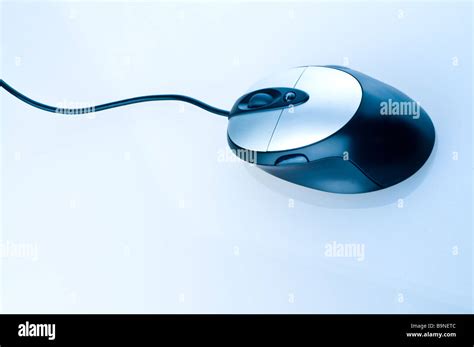 Computer Mouse With Cable On Background Stock Photo Alamy