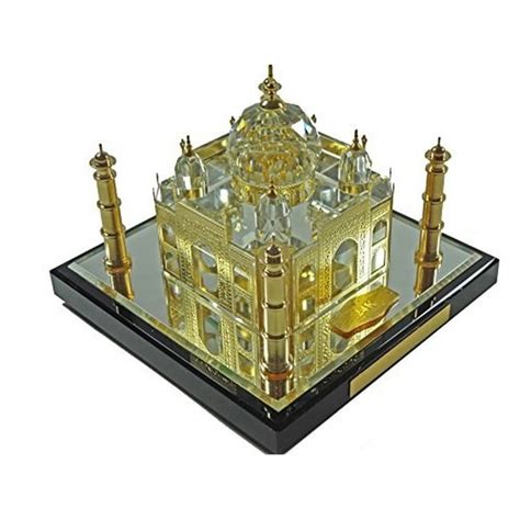 24k gold taj mahal with story card, taj mahal souvenir, taj mahal model ...