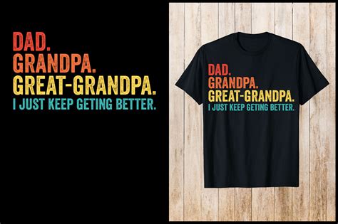 Dad Grandpa Great Grandpa Retro T Shirt Graphic By Nxmnadim · Creative