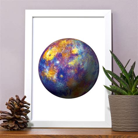 Planet Mercury Print Painting Art Print Etsy