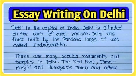 How To Write Essay On Delhi Essay Writing On Delhi Few Lines About