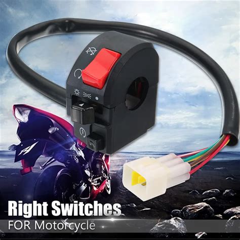 7 8 Inch Motorcycle Right Switches Horn Button Turn Signal Electric Fog