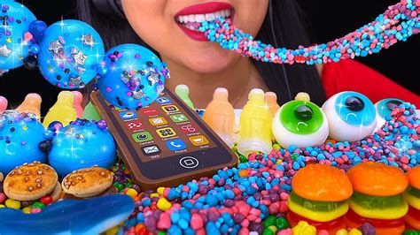 Most Popular Food For Asmr Galaxy Gummy Planet Nerd Ropes Nik L Nips