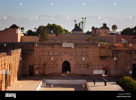 El Badi Palace Marrakech Morocco Ruins Of The Badi Palace And The