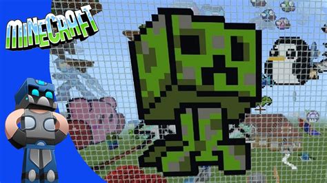 Minecraft Pixel Art Creeper Tutorial Como Hacer Un Creeper En