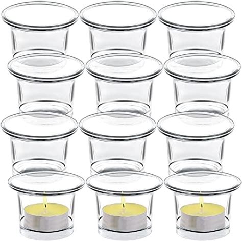 Clear Chunky Glass Lip Votive Candle Holders Tealight Votive Cups For Wedding