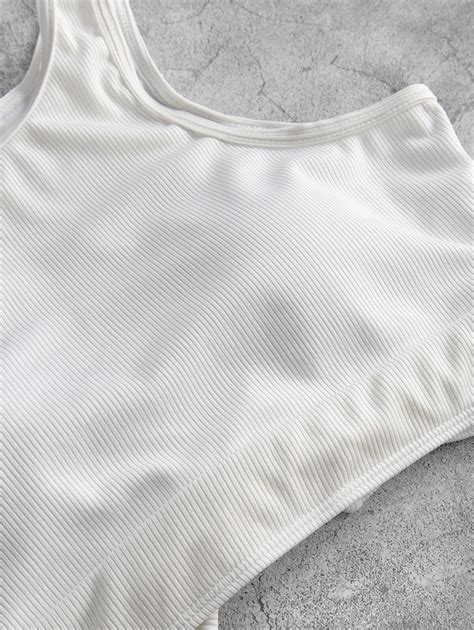 Zaful Geribbelde Racerback Tank Bikini Top Vicedeal