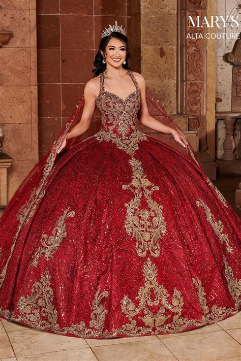 Glitter Cape Quinceanera Dress By Alta Couture Mq Shopperboard