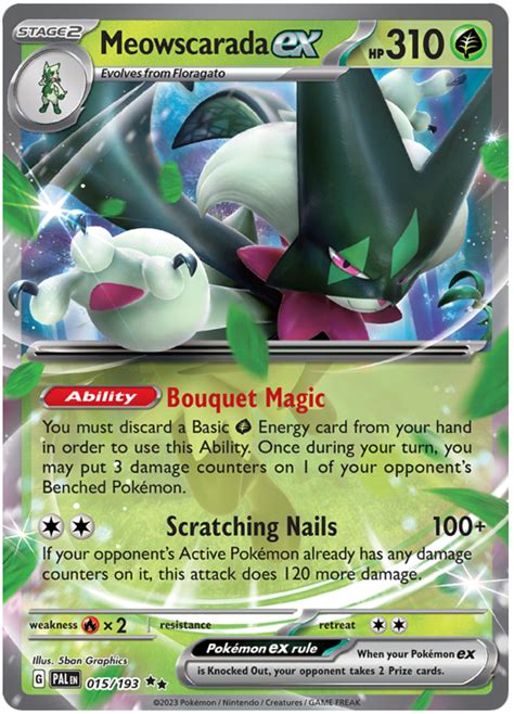 Meowscarada Ex Paldea Evolved 15 Pokemon Card