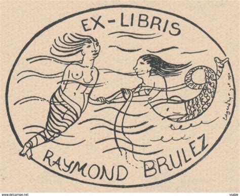 Ex Libris Raymond Brulez Zeemeermin Sirene Mermaid Edgard Tytgat