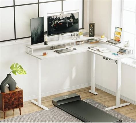 Aodk L Shaped Electric Standing Desk X Stand Up Corner Desk