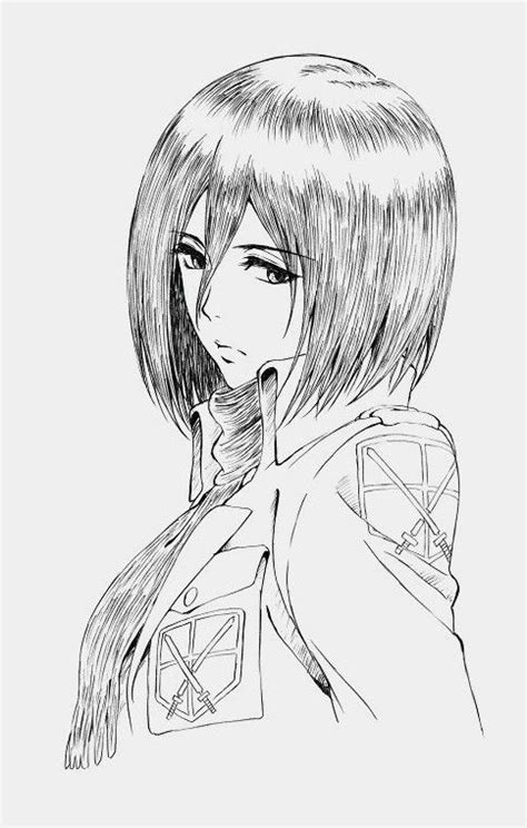 Mikasa Ackerman Anime Sketch Sketches Attack On Titan Art