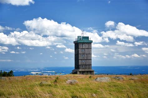 Weather station on Brocken stock image. Image of meteorology - 132794511