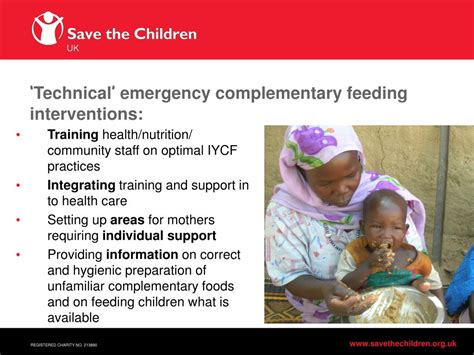 Ppt Complementary Feeding In Emergencies Options Challenges And The