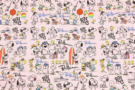 Pink Snoopy Fabric 100 Cotton Fabric Cartoon Printed Cotton Etsy