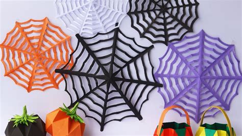 DIY Paper Spider Web For Halloween Decoration How To Make Paper Spider