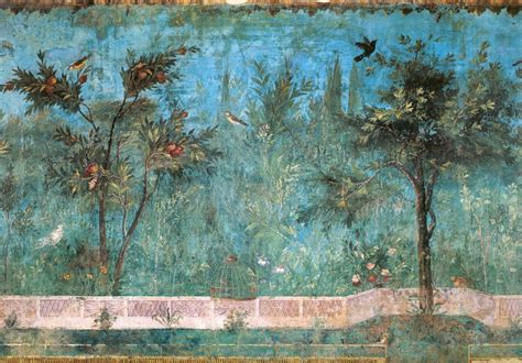 Jardín Fragmento Fresco Romano Villa De Livia Roma