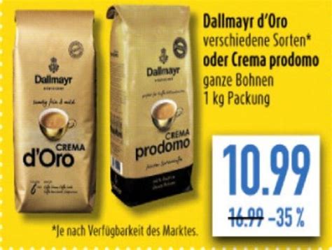 Dallmayr D Oro Verschiedene Sorten Oder Crema Prodomo Ganze Bohnen