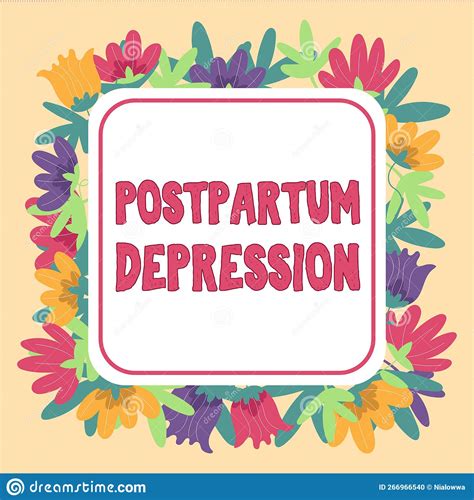 Conceptual Display Postpartum Depression. Word for a Mood Disorder