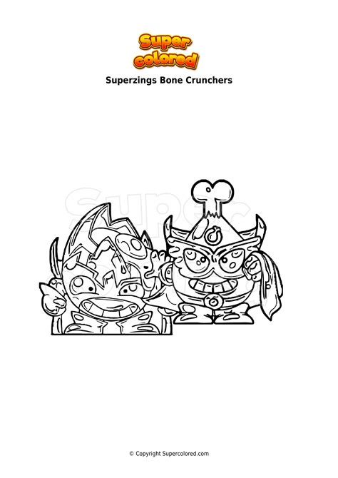 Dibujo Para Colorear Superzings Bone Crunchers Supercolored