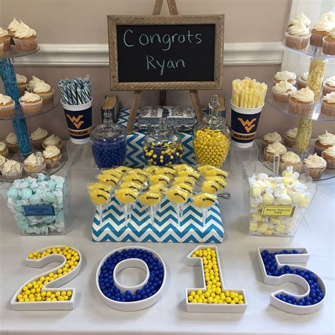 Graduation Candy Buffet Yellow And Blue Graduation Candy Buffet