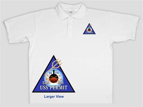 Ssn 594 Uss Permit Insignia Polo Shirt