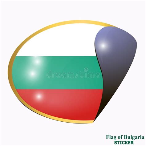 Etiqueta Engomada Con La Bandera De Bulgaria Ilustraci N Stock De