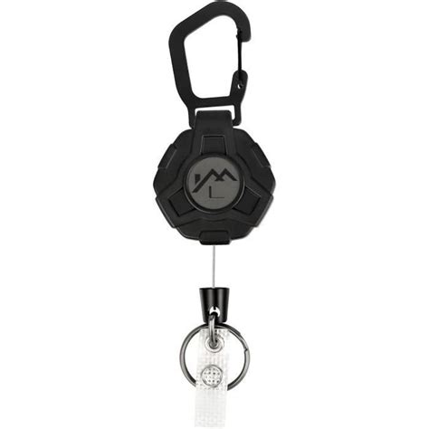 Porte Clés Rétractable Enrouleur Porte Badge Mousqueton Robuste Yoyo