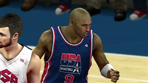 1992 Dream Team Vs 2012 USA Team NBA 2K13 PS3 YouTube