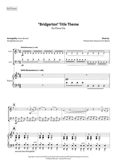 Bridgerton Theme Arr Aaron Bennett By Kris Bowers Sheet Music For String Ensemble At Sheet