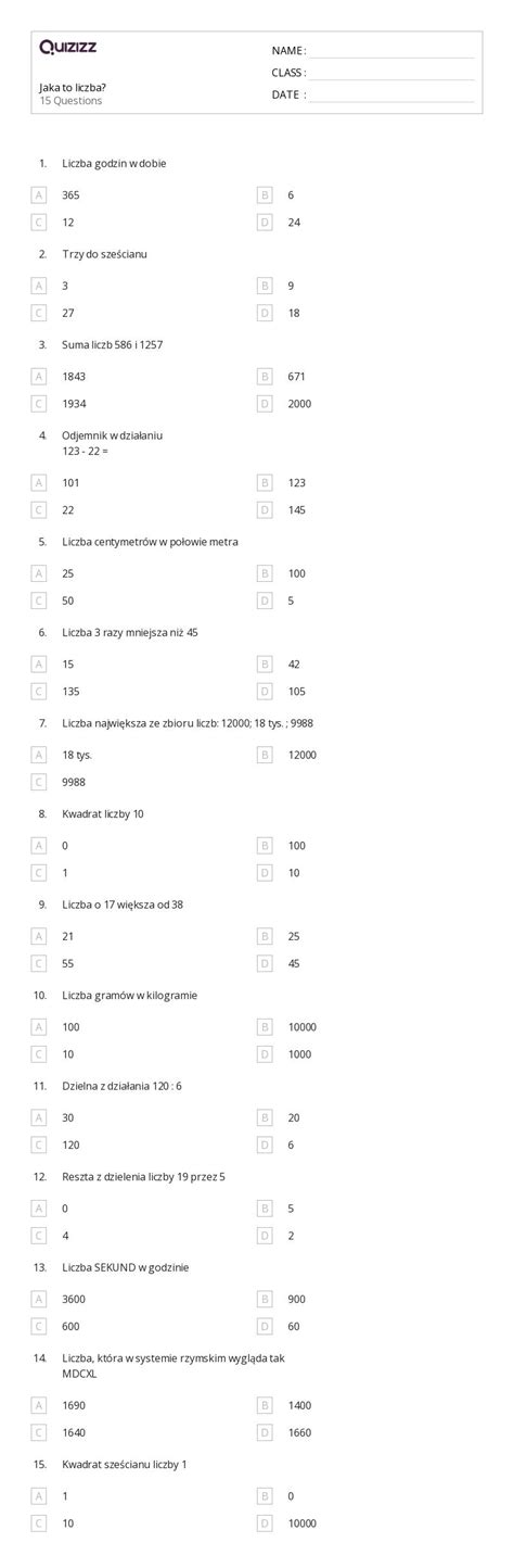 Ponad Rozpoznawanie Liczb Arkuszy Roboczych Dla Klasa W