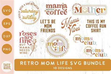 Retro Mama And Mini Svg Cut File Bundle Mommy And Me Svg