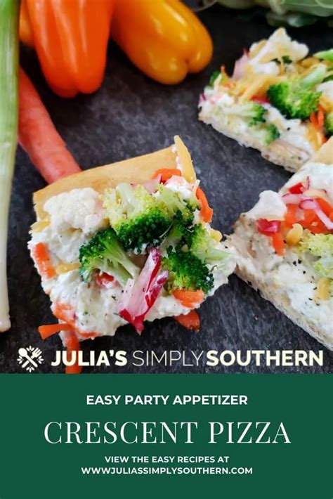 Cold Vegetable Pizza Appetizer Julias Simply Southern