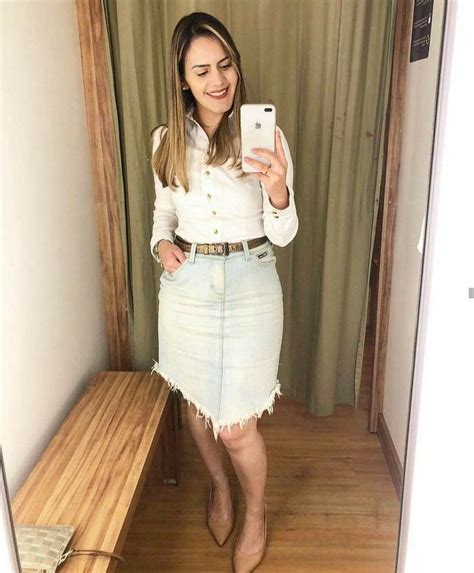 Denim Skirt Skirts Fashion Outfits Moda Fashion Styles Skirt