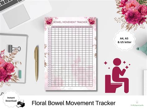 Bowel Movement Tracker Ibs Printable Daily Florai Log Track Check Download Pdf Food Sensitivity