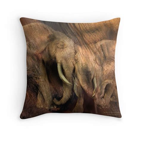 Moods Of Africa Elephants Throw Pillow By Carol Cavalaris Elephant