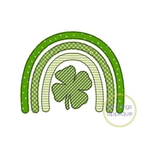 Shamrock Rainbow Bean Stitch Applique Sizes Products Swak