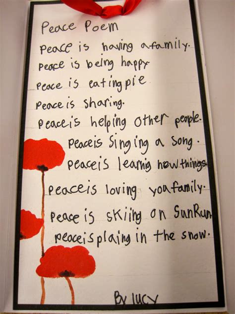 Classroom Quotes And Poems For Peace. QuotesGram